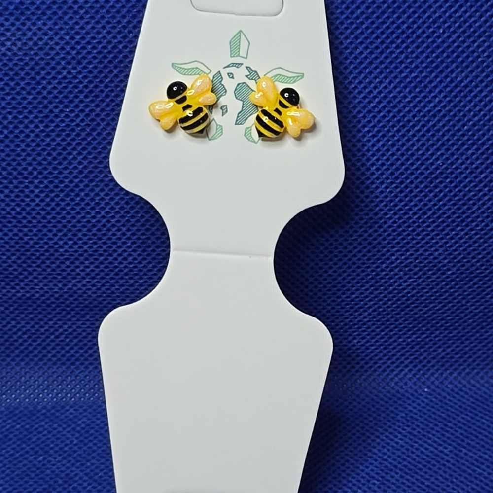 Cute Yellow Bee Stud Earrings